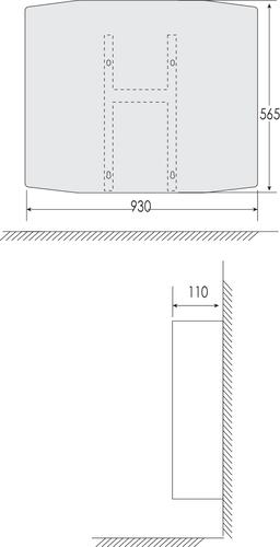 Radiateur électrique connecté horizontal à chaleur douce 1500W, gris - Divali, Atlantic